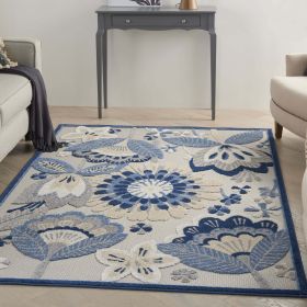 Indoor/outdoor flower Hyundai 5'3 "x 7'5" area carpet; (5'X 7 ')