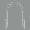 Metal Garden Arch W55'' x H94.5'' Garden Arbor Trellis Climbing Plants Support Rose Arch Outdoor Arch White