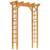 Outsunny 85" Wooden Garden Arbor for Wedding and Ceremony, Outdoor Garden Arch Trellis for Climbing Vines - Orange