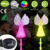 2Pcs Solar Angel Lights Outdoor 7 Color Changeable Decorative Lamp