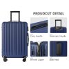 20-inch checked luggage with 360°Spinner Wheels Suitcases with Hard-sided Lightweight ABS Material