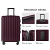 2-Piece Luggage Set with 360°Spinner Wheels Suitcases with Hard-sided Lightweight ABS Material