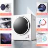 Electric Portable Clothes Dryer, Front Load Laundry Dryer for Apartments, Dormitory and RVs with Easy Knob Control, Wall Mount Kit Included