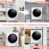 Electric Portable Clothes Dryer, Front Load Laundry Dryer for Apartments, Dormitory and RVs with Easy Knob Control, Wall Mount Kit Included