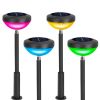 4Packs Solar Pathway Light Color Changing Garden Light Landscape Stake Light