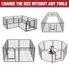 Dog Playpen Designed for Camping, Yard , 32" Height for Medium/Small Dogs, 8Panels