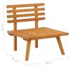 Patio Chair with Cushions Solid Acacia Wood