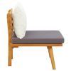 Patio Chair with Cushions Solid Acacia Wood