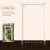 Outsunny 85" Wooden Garden Arbor for Wedding and Ceremony, Outdoor Garden Arch Trellis for Climbing Vines - White