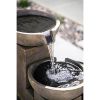 27.5x27.5x35.5" Trio Cascade Outdoor Fountain, Concrete Water Fountain Waterfall Fountain