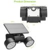 Solar Wall Light Outdoor PIR Motion Sensor Dusk To Dawn Solar Lamps