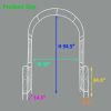 Metal Garden Arch W55'' x H94.5'' Garden Arbor Trellis Climbing Plants Support Rose Arch Outdoor Arch White