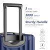 20-inch checked luggage with 360°Spinner Wheels Suitcases with Hard-sided Lightweight ABS Material