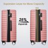 Luggage Expandable 3 Piece Sets ABS Spinner Suitcase Built-In TSA lock 20 inch 24 inch 28 inch