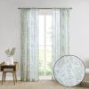 Botanical Printed Texture Sheer Window Pair