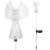 2Pcs Solar Angel Lights Outdoor 7 Color Changeable Decorative Lamp