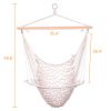 Indoor Outdoor Garden Cotton Hanging Rope Air/Sky Chair Swing Beige Hammocks