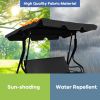 3 Seat Outdoor Patio Canopy Swing with Cushioned Steel Frame