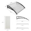 40"x40" Back Door Canopy Polycarbonate Window Door Awning Outdoor Patio Shelter